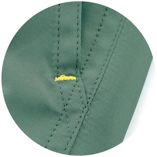 ポケット口の配色ステッチ