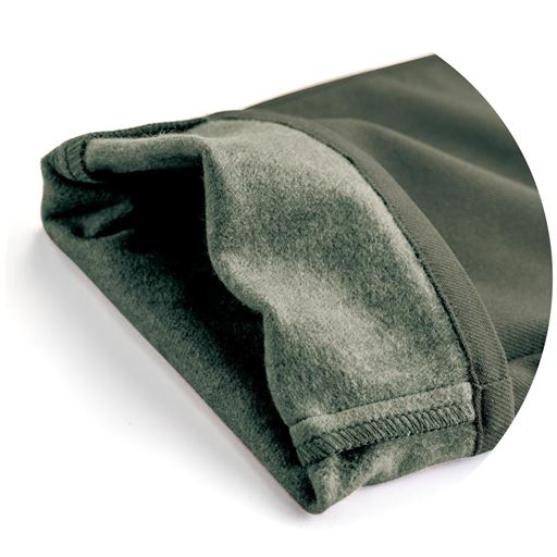 あったか裏起毛 ふんわり裏起毛ではいた瞬間ヒヤッとしない 耐久性がありしっかりした畝が特徴の素材を裏起毛させ、ふんわりあたたかな風合い