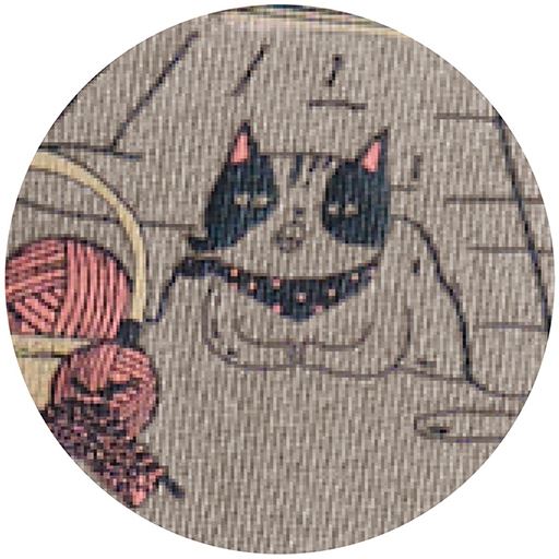 グレージュ 生地拡大