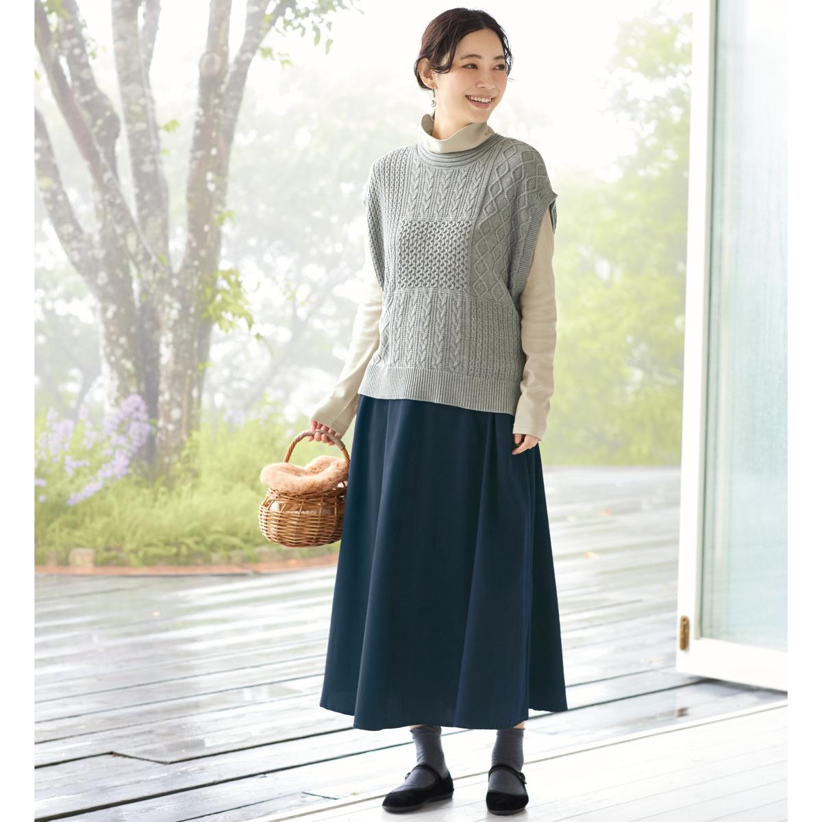 ゆるフレアスカート - ファッション通販ならセシール(cecile)