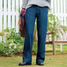 ぬくぬく裏ボアワイドデニムパンツ