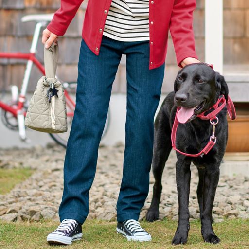 ぬくぬく裏ボアストレートデニムパンツ