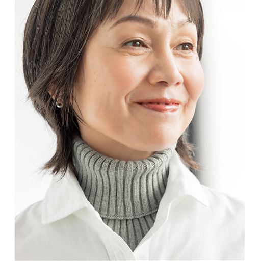 グレー <br>重ね着風で自然にカバー