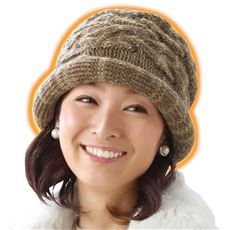 あったか小顔ふんわりニット帽