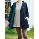 裏フリースストレッチロングパーカー