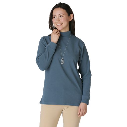 ストレッチフリースハイネックプルオーバー