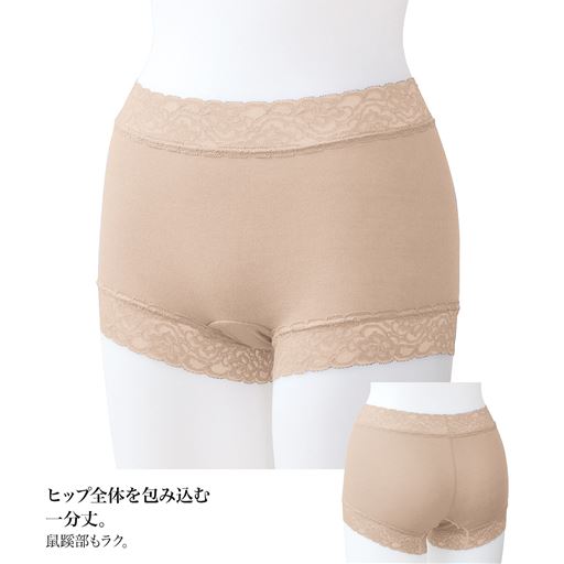 ヒップ全体を包み込む一分丈。鼠蹊部もラク。