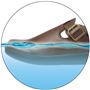 生活防水 <br>※完全防水ではありません。(設置面より4cm×4時間防水設計) <br>※イメージ