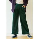 コーデュロイ素材の裏ボアワイドパンツ