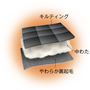 中わたが暖かな空気を閉じ込め、寒い日もあったか。こだわりのキルティング加工 ※イメージ