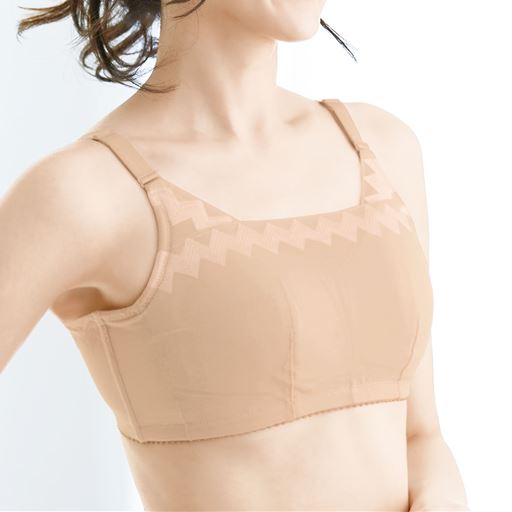 コーラルベージュ (1)胸元を広くカバー