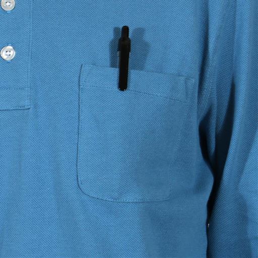 胸ポケット<br>スモークブルー着用
