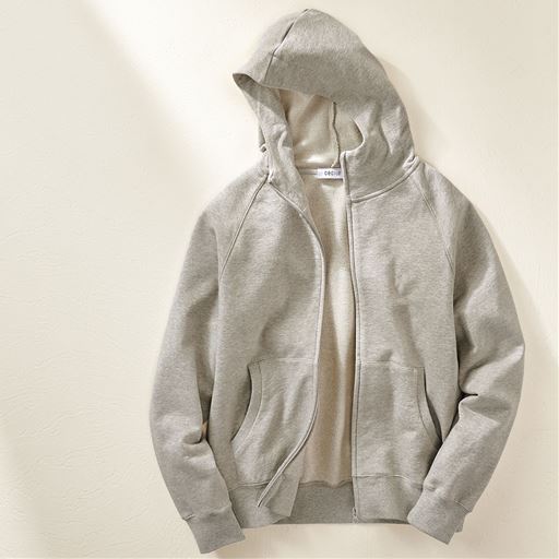 腕周りなどのシルエット全体が「ゆったり」になり一層リラックスして着用いただけます<br>ライトグレー