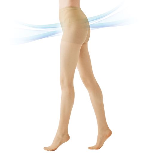 パンティ部はメッシュ素材、レッグ部分は張り付き感が少ない薄手生地なので暑い時期も快適。(同色3枚組)