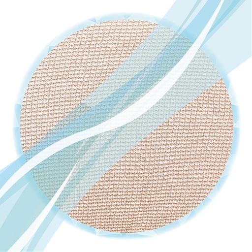 パンティ部メッシュだからムレを気にせず履ける※生地拡大