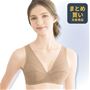 軽やかなノンワイヤーでらくちんフルカップブラ <br>ローズベージュ着用例
