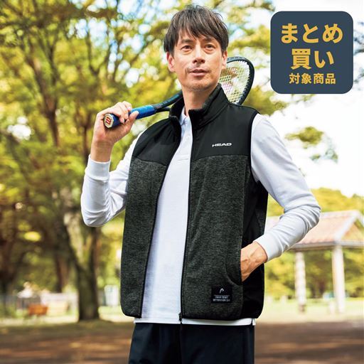 軽くて暖かなフリースベスト(ヘッド)