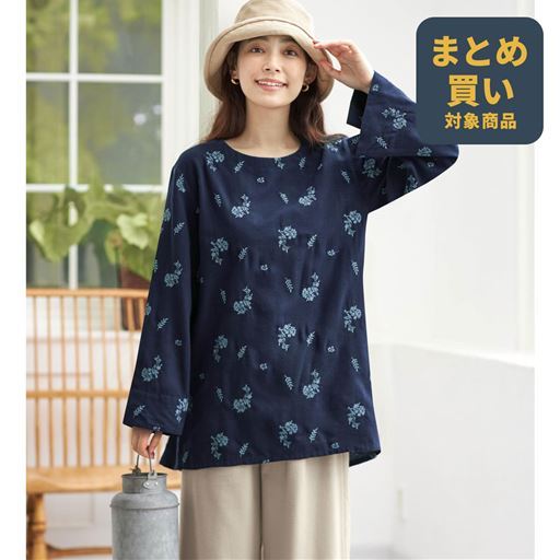 やわらか刺しゅうブラウス