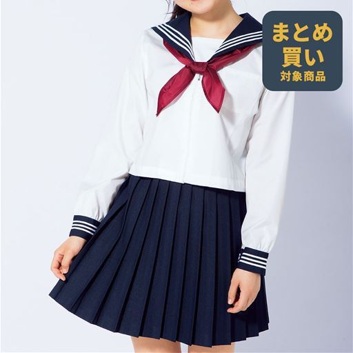 丈が選べる日本製単色プリーツスカート(防しわ)(洗濯機OK)(スクール・制服)