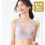 術後のバストをいたわるブレストケアブラ<br>ペールライラック着用例