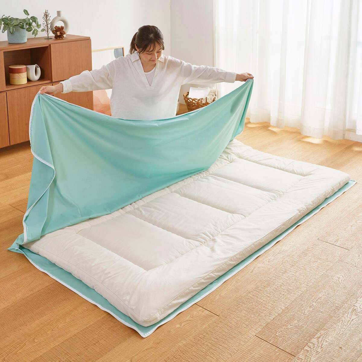 ガバッと簡単! 敷き布団カバー - 寝具の通販ならセシール(cecile)