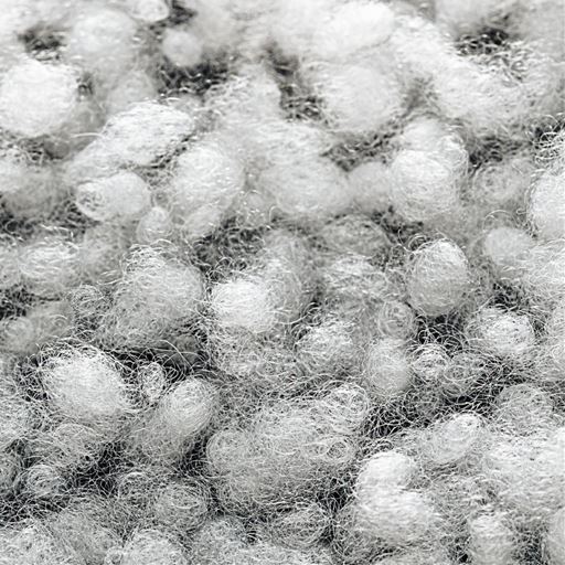 つぶ状の中わたが空気を含んで、温もりをキープ