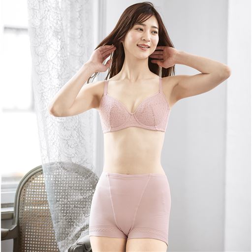 シェードピンク コーディネート例(※ブラは、品番:BA-650です)