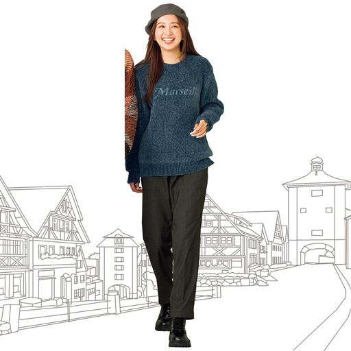 ネイビーブルー コーディネート例