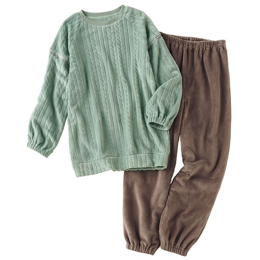 アッシュグリーン(パンツ:グレージュ) 上下セット