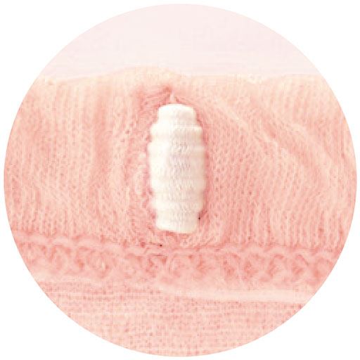 ウエストゴムは簡単に取り替え可能です。