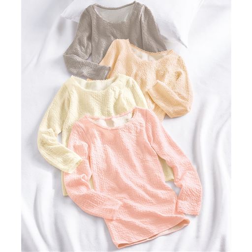 (上から)ローズグレー、ピーチベージュ、アイボリホワイト、スカロップシェル