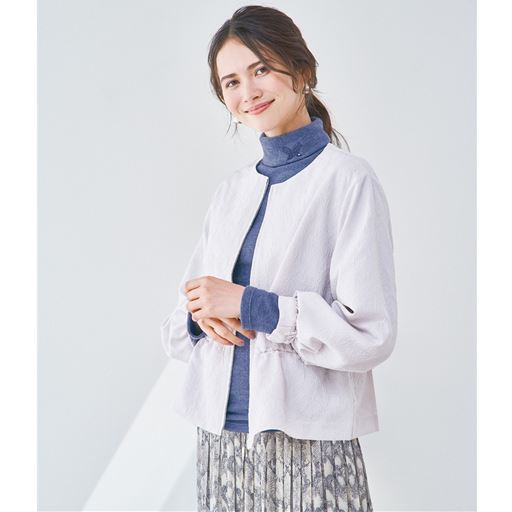 パープリッシュブルー(蝶々モチーフ) コーディネート着用例