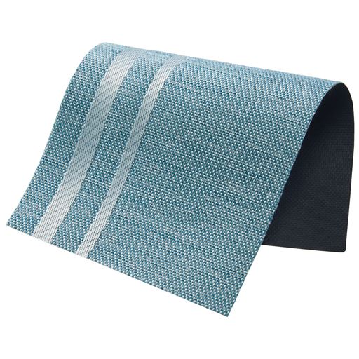 ブルー<br>表情のあるドビー織り生地。和室にも洋室にも合う落ち着いたくすみ系カラーと、ストライプ柄が上品。