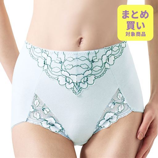 ショーツ(綿混ストレッチ・はき込み丈深め)(背中すっきりブラのコーディネートショーツ)