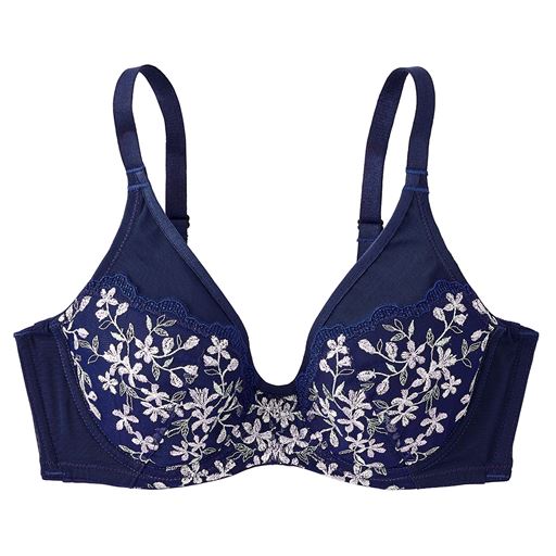 ネイビー<br>ホワイトとラベンダーの大人っぽい小花柄