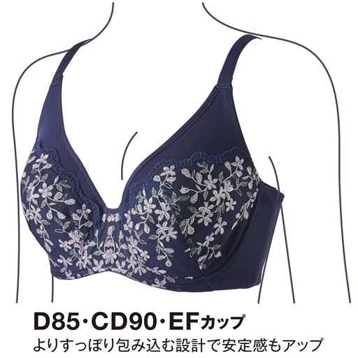 D85・CD90・EFカップ よりすっぽり包み込む設計で安定感もアップ
