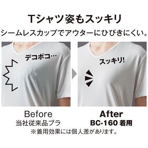 Tシャツ姿もすっきり!
