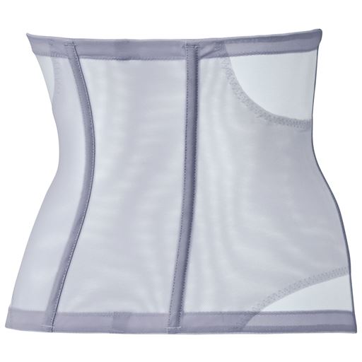 (1)アンダーからウエストまですっぽりカバー。(2)2重のパワーネットでくびれをメイク。(3)2本のボーンでしっかり支え、めくれを軽減。