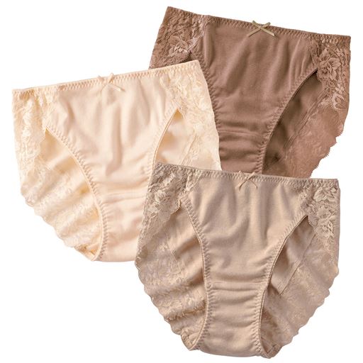 Q ベージュ系 肌なじみの良い人気カラー 色違い3枚組