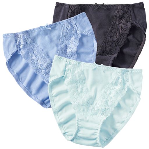 T ブルー系 落ち着きのあるクールな色合い 色違い3枚組