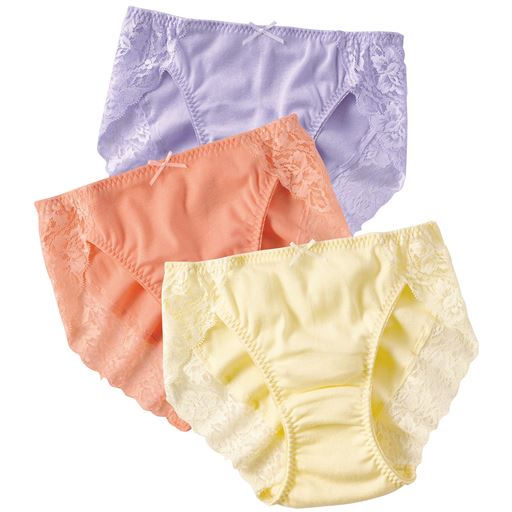 U マルチカラー ビタミンカラーで気分も明るく 色違い3枚組