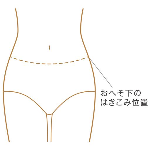 おへそ下のはきこみ位置で、軽やかな着用感