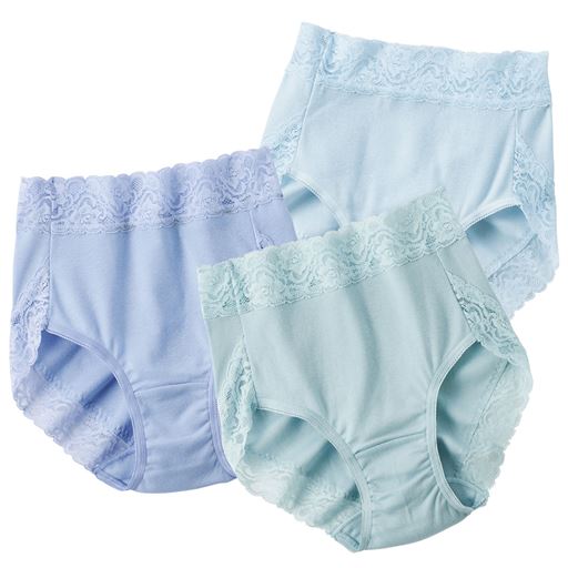 Q ブルーグリーン系 さわやかでハッピーな気分に 色違い3枚組