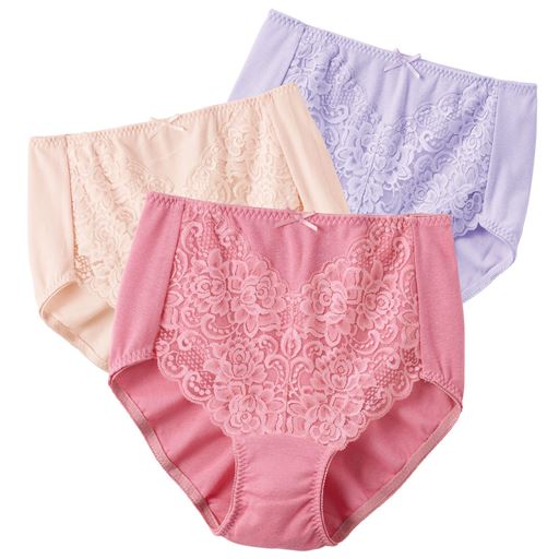 R ピンク系 可愛らしく華やか 色違い3枚組