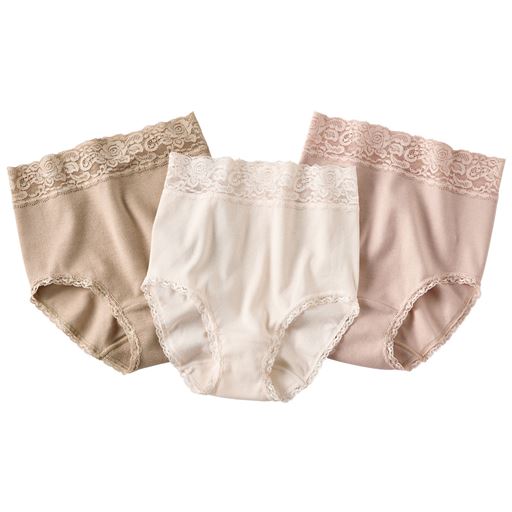 C(ベージュ系) 色違い3枚組