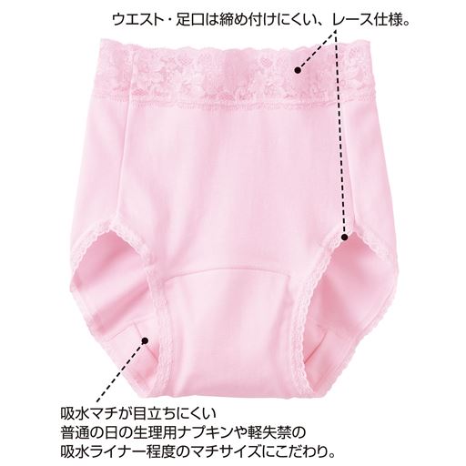 吸水マチが目立ちにくく、いつものショーツに近いはき心地