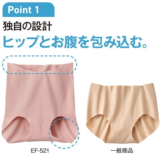 独自の設計でヒップとお腹を包み込む