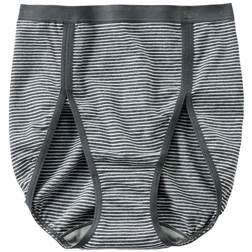 ボーダーA<br>(濃グレー杢×オフホワイト)