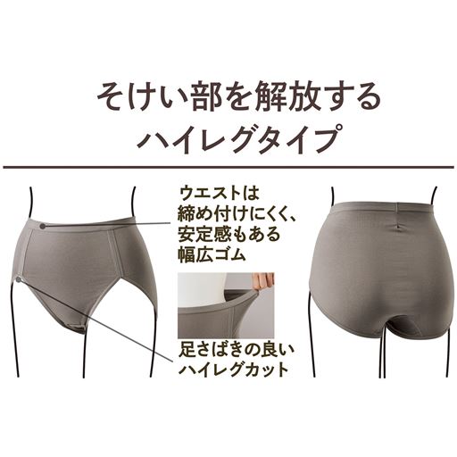 ハイレグカットでそけい部がラク