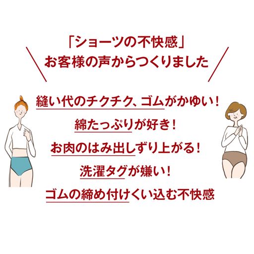「ショーツの不快感」お客様の声からうまれたデイリーショーツ